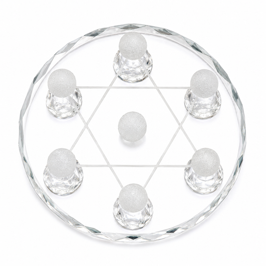 Pentagrama de Cristal para Altar – Símbolo de Protección, Equilibrio y Energía Espiritual