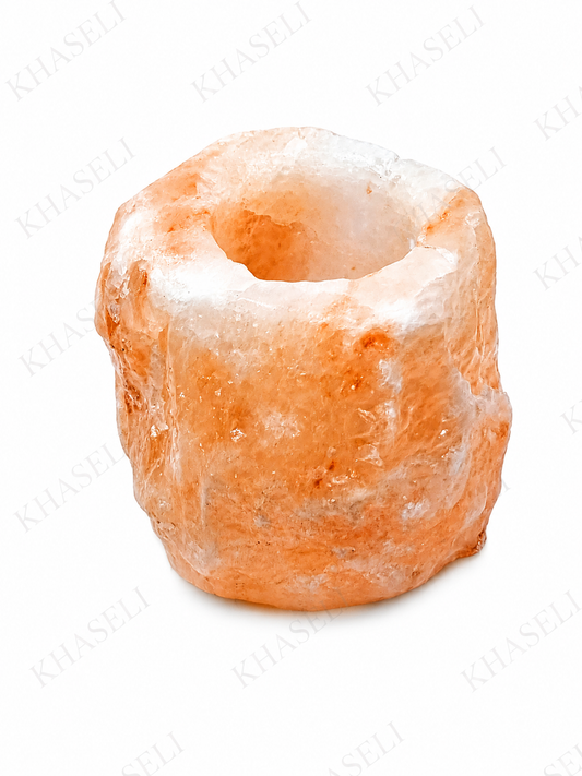 Portavelas de Sal del Himalaya Natural – Limpieza energética, armonía y decoración espiritual