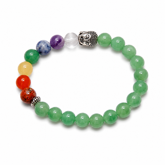 Pulsera 7 Chakras con Aventurina – Equilibrio, Prosperidad y Bienestar