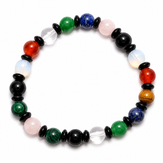 Pulsera de Equilibrio Energético con Minerales Naturales – Protección, Armonía y Bienestar