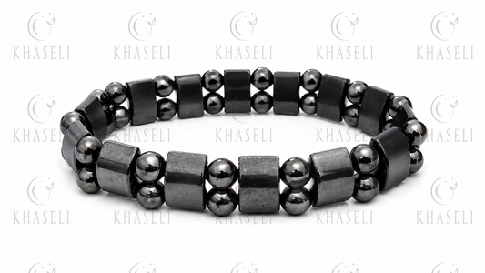 Pulsera de Hematita Natural - Pulsera de Protección, Equilibrio y Energía Positiva