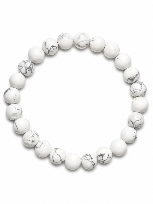 Pulsera de Howlita Blanca – Paz, Calma y Equilibrio