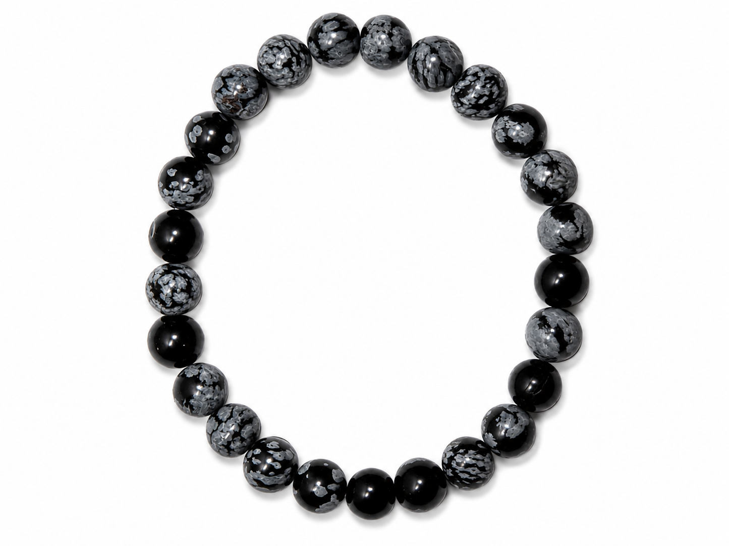 Pulsera de Obsidiana Nevada – Protección, Equilibrio y Energía Positiva