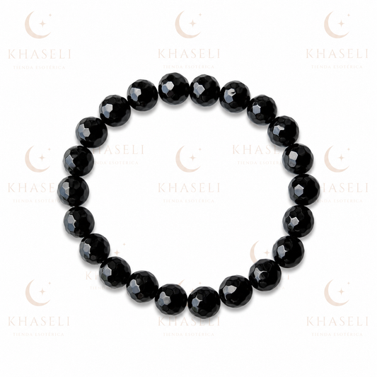 Pulsera de Ónix Natural – Protección Energética, Fuerza y Equilibrio | Mineral Esotérico