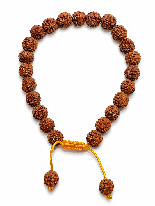 Pulsera de Rudraksha Natural-Protección Espiritual, Meditación y Paz Interior