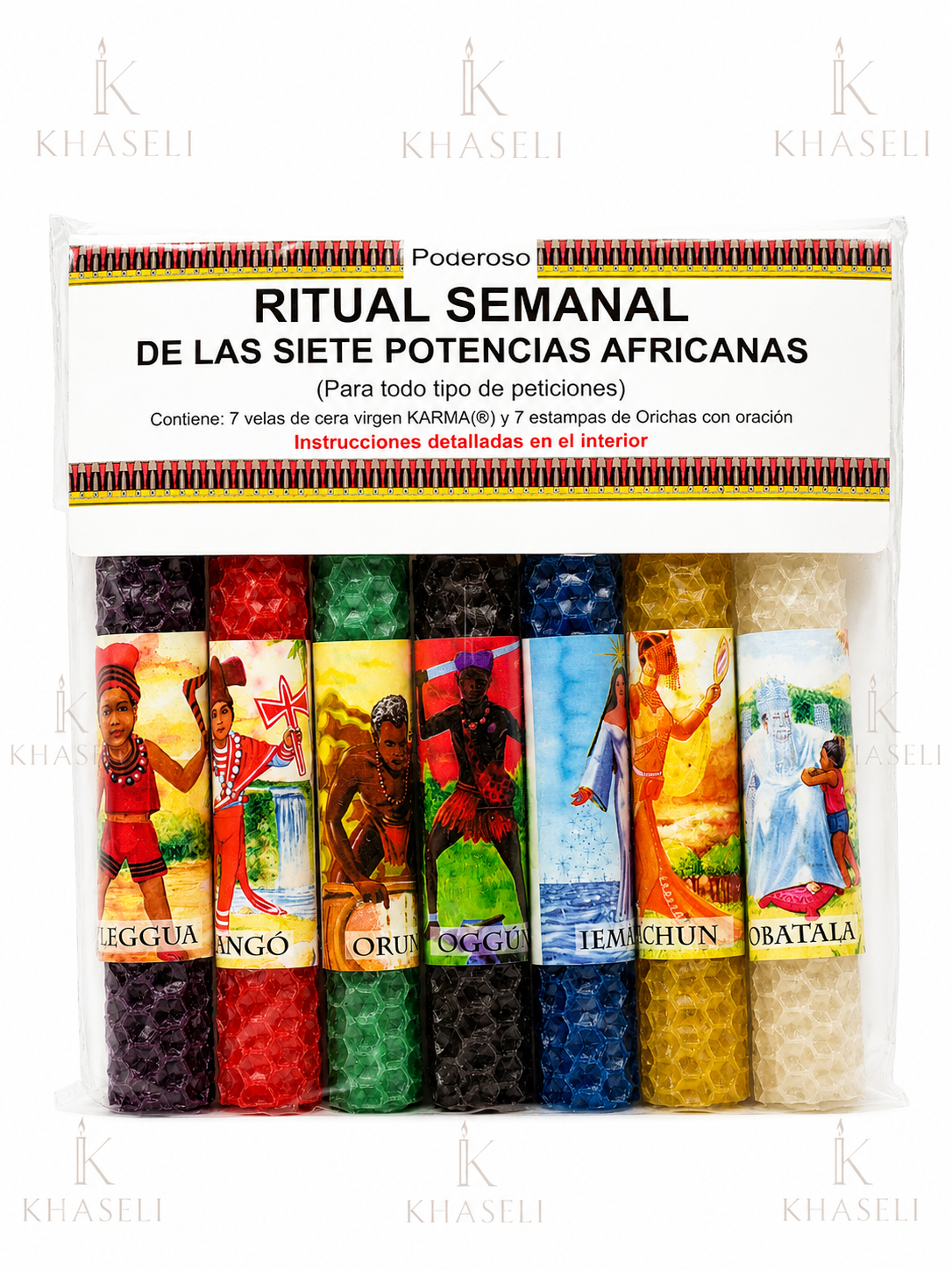 Ritual Semanal de las Siete Potencias Africanas – Kit Esotérico de los Orishas para Protección, Prosperidad y Apertura de Caminos