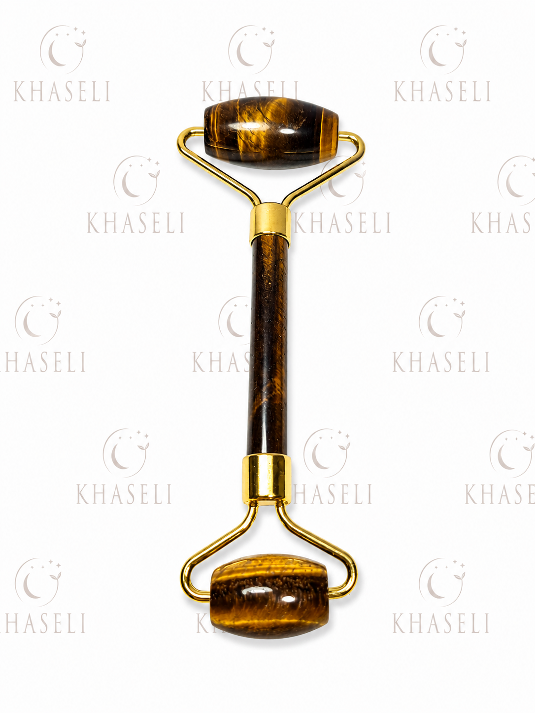 Rodillo Facial de Ojo de Tigre - Masajeador Facial para Belleza, Bienestar y Energía Positiva