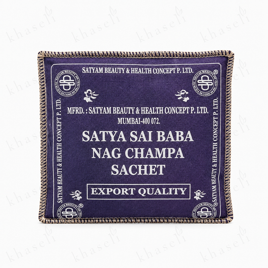 Ambientador Natural Satya Sai Baba Nag Champa Sachet - Saquito Aromático para Armarios, Cajones y Hogar