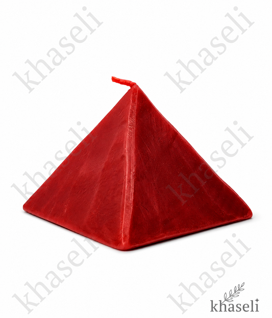 Vela Pirámide Roja – Amor, Pasión, Fuerza y Energía Vital
