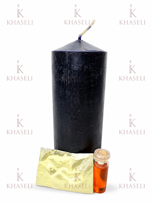 Velón Negro Especial – Ritual de Protección, Limpieza y Corte de Energías Negativas